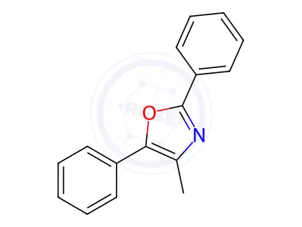 Chemical structure of Oxazole,4-methyl-2,5-diphenyl-