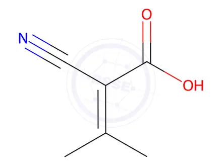 Chemical structure of 2-Cyano-3-methylbut-2-enoic Acid