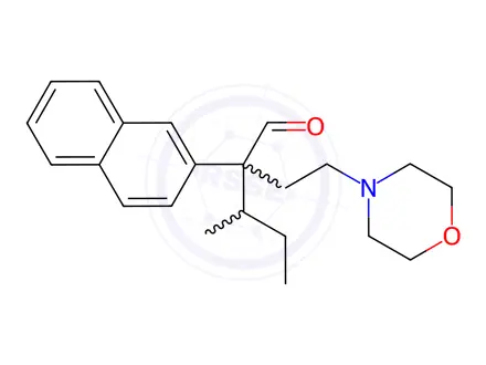 Chemical structure of α-(sec-Butyl)-α-(2-naphtyl)-4-morpholinebutanal