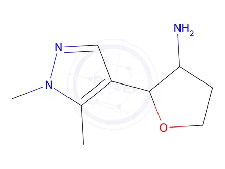Chemical structure of 2-(1,5-Dimethyl-1h-pyrazol-4-yl)tetrahydrofuran-3-amine