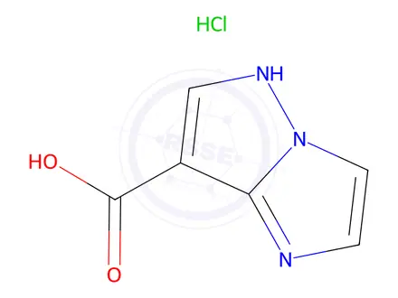 Chemical structure of 1H-pyrazolo[1,5-a]imidazole-7-carboxylic acid hydrochloride
