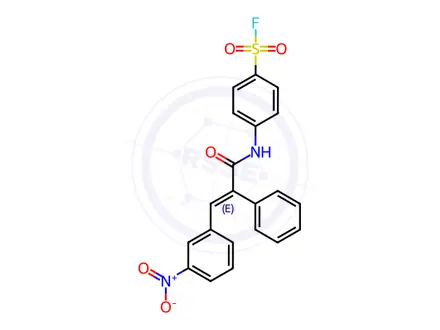 Chemical structure of 4-(3-(3-Nitrophenyl)-2-phenylacrylamido)benzene-1-sulfonyl fluoride