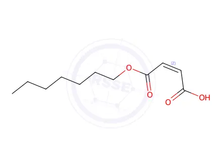 Chemical structure of (Z)-2-Butenedioic acid hydrogen 1-heptyl ester