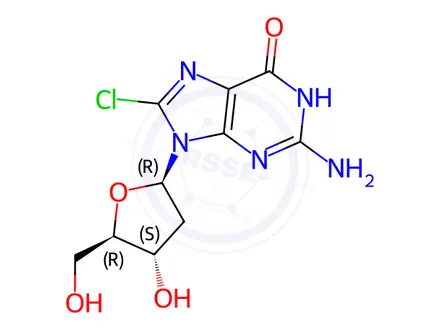 Chemical structure of 8-Chloro-2'-deoxyguanosine