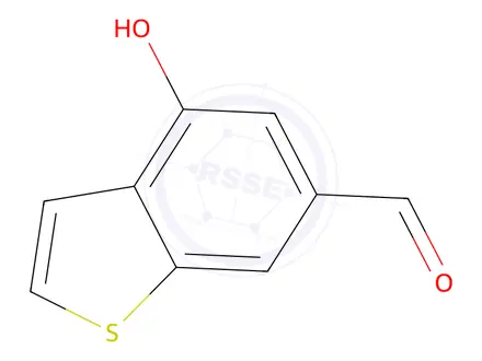 Chemical structure of 4-hydroxy-1-benzothiophene-6-carbaldehyde