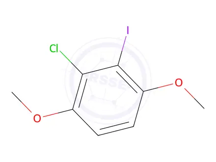Chemical structure of 2-Chloro-3-iodo-1,4-diMethoxybenzene, 97%