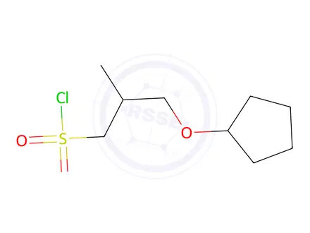 Chemical structure of 3-(cyclopentyloxy)-2-methylpropane-1-sulfonyl chloride