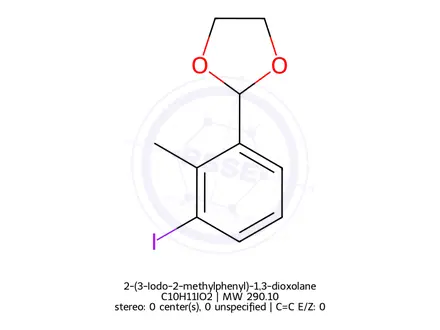 Chemical structure of 2-(3-Iodo-2-methylphenyl)-1,3-dioxolane