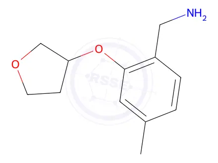 Chemical structure of [4-methyl-2-(oxolan-3-yloxy)phenyl]methanamine