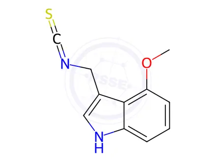 Chemical structure of (4-Methoxyindol-3-ylmethyl)isothiocyanate