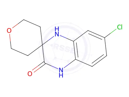 Chemical structure of 7'-Chloro-1',2,3,4',5,6-hexahydro-3'H-spiro[pyran-4,2'-quinoxalin]-3'-one