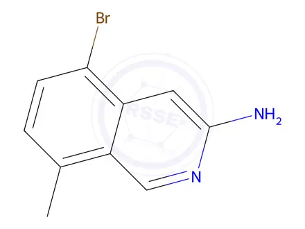 Chemical structure of 5-bromo-8-methylisoquinolin-3-amine