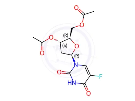 Chemical structure of 3’,5’-Di-O-acetyl-5-fluoro-2’-deoxyuridine