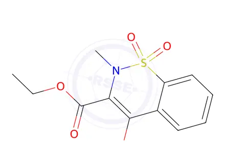 Chemical structure of ethyl 4-methoxy-2-methyl-2H-benzo[e][1,2]thiazine-3-carboxylate 1,1-dioxide