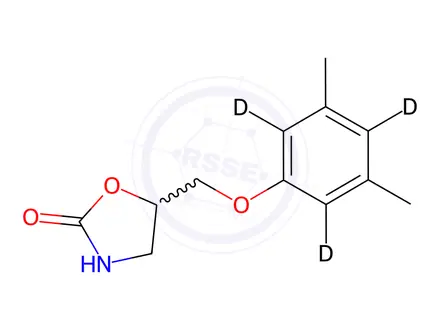 Chemical structure of Metaxalone D3 (3,5-dimethylphenoxy-2,4,6 D3)