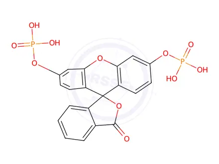 Chemical structure of Fluorescein3,6-diphosphate