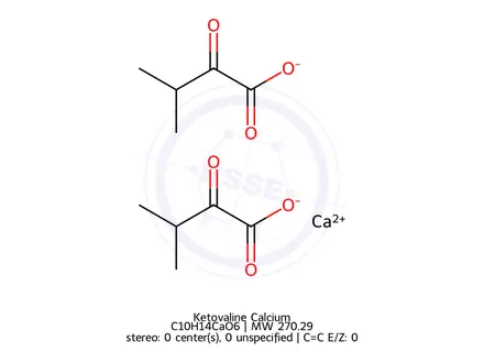 Chemical structure of Ketovaline Calcium