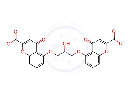 Chemical structure of Sodium Cromoglicate