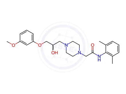 Chemical structure of m-Ranolazine