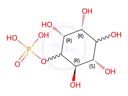 Chemical structure of [(2S,3R,5S,6S)-2,3,4,5,6-pentahydroxycyclohexyl]oxyphosphonic acid