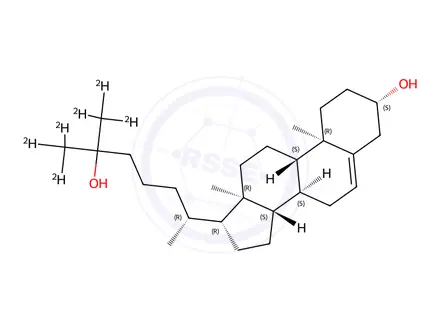 Chemical structure of 25-hydroxycholesterol-d6
