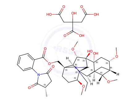 Chemical structure of Methyllycaconitine Citrate