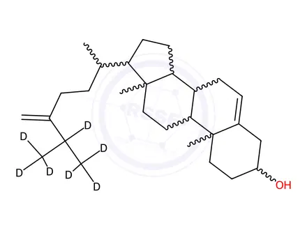Chemical structure of 24-Methylenecholesterol-D7