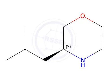 Chemical structure of (3S)-3-Isobutylmorpholine