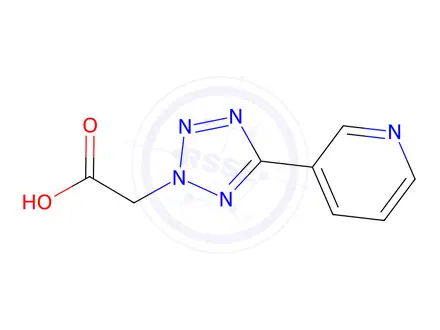 Chemical structure of 2-(5-(Pyridin-3-yl)-2H-tetrazol-2-yl)acetic acid