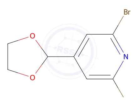 Chemical structure of 2,6-Dibromo-4-(1,3-dioxolan-2-yl)pyridine