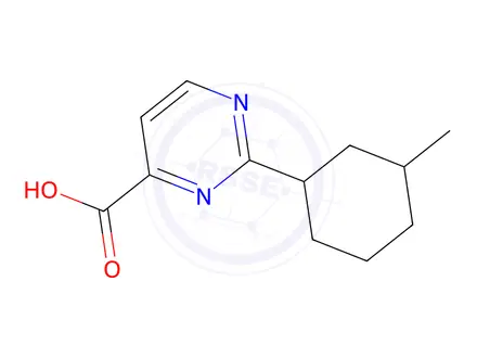 Chemical structure of 2-(3-Methylcyclohexyl)pyrimidine-4-carboxylic acid