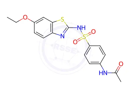 Chemical structure of N-(4-(N-(6-ethoxybenzo[d]thiazol-2-yl)sulfamoyl)phenyl)acetamide