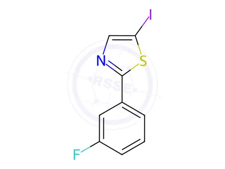 Chemical structure of 2-(3-Fluorophenyl)-5-iodo-1,3-thiazole