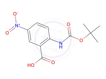 Chemical structure of 2-((Tert-butoxycarbonyl)amino)-5-nitrobenzoic acid