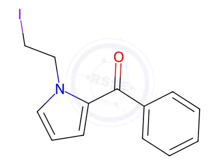 Chemical structure of Methanone, [1-(2-iodoethyl)-1H-pyrrol-2-yl]phenyl-