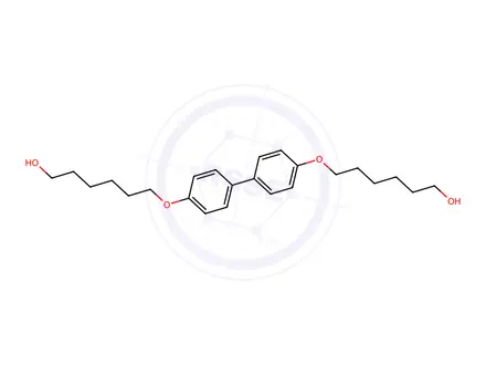 Chemical structure of 6,6'-([1,1'-Biphenyl]-4,4'-diylbis(oxy))bis(hexan-1-ol)