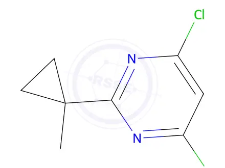 Chemical structure of 4,6-Dichloro-2-(1-methylcyclopropyl)pyrimidine