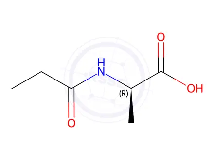 Chemical structure of N-Propionyl-D-Alanine