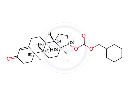 Chemical structure of Testosterone hexahydrobenzylcarbonate