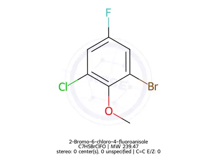 Chemical structure of 2-Bromo-6-chloro-4-fluoroanisole