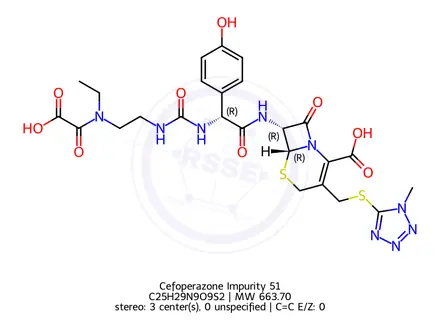 Chemical structure of Cefoperazone Impurity 139