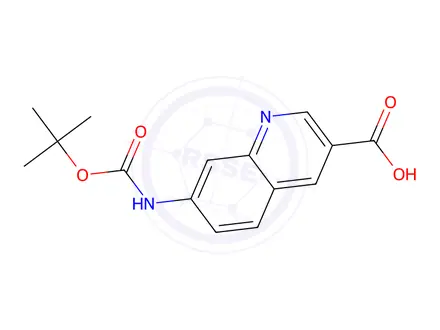 Chemical structure of 7-(tert-Butoxycarbonylamino)quinoline-3-carboxylic Acid