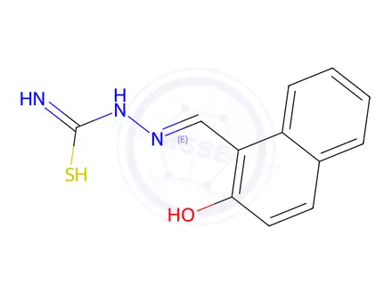 Chemical structure of N'-[(1Z)-(2-hydroxy-1-naphthyl)methylene]carbamohydrazonothioic acid