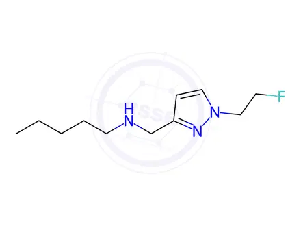 Chemical structure of {[1-(2-fluoroethyl)-1H-pyrazol-3-yl]methyl}pentylamine