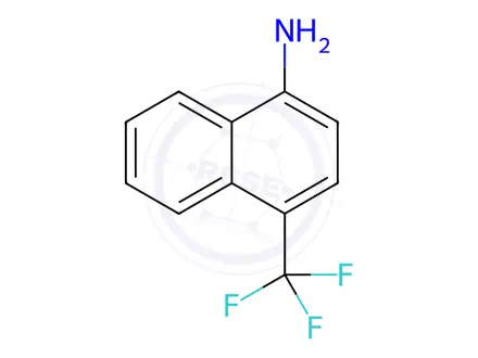 Chemical structure of 1-Naphthalenamine, 4-(trifluoromethyl)-