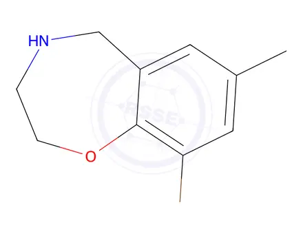 Chemical structure of 9-Bromo-7-methyl-2,3,4,5-tetrahydrobenzo[f][1,4]oxazepine