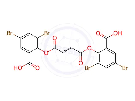 Chemical structure of (Z)-2,2'-(Fumaroylbis(oxy))bis(3,5-dibromobenzoic acid)