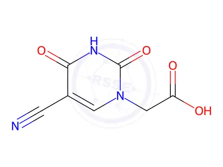 Chemical structure of 2-[5-Cyano-2,4-dioxo-3,4-dihydro-1(2H)-pyrimidinyl]acetic acid