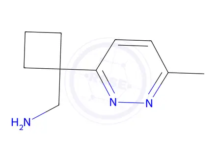 Chemical structure of (1-(6-Methylpyridazin-3-yl)cyclobutyl)methanamine