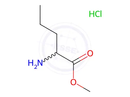Chemical structure of methyl norvalinate hydrochloride